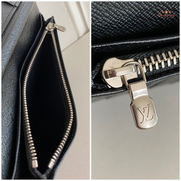 Authentic Louis Vuitton Damier Graphite Coated Canvas Leather Brazza Wallet 2014 - Picture 11 of 14